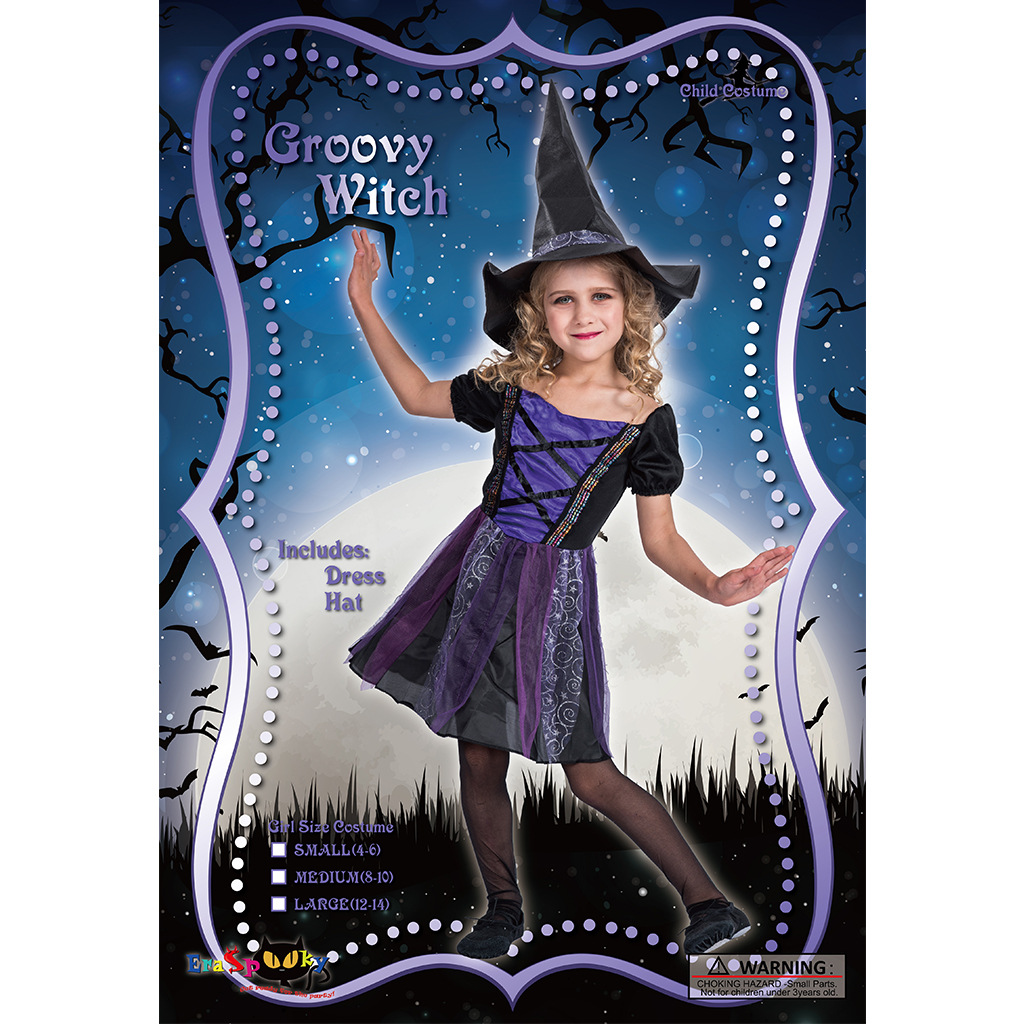 F68146-2 witch costume for girls